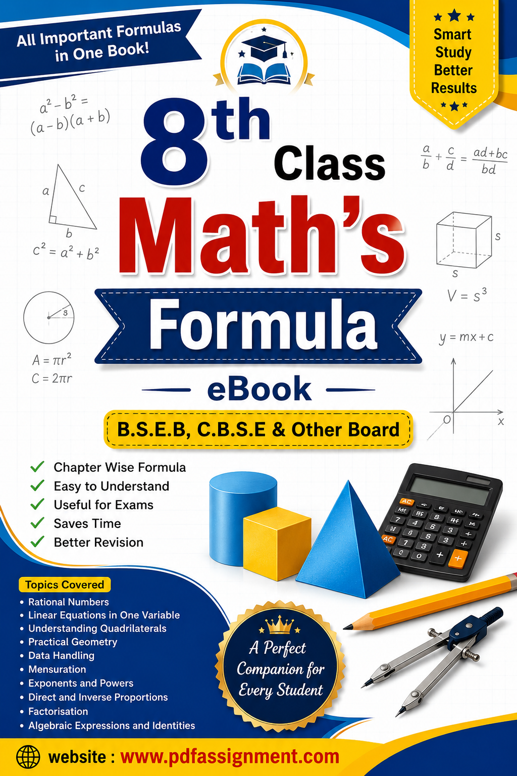 8th Class Maths Formula