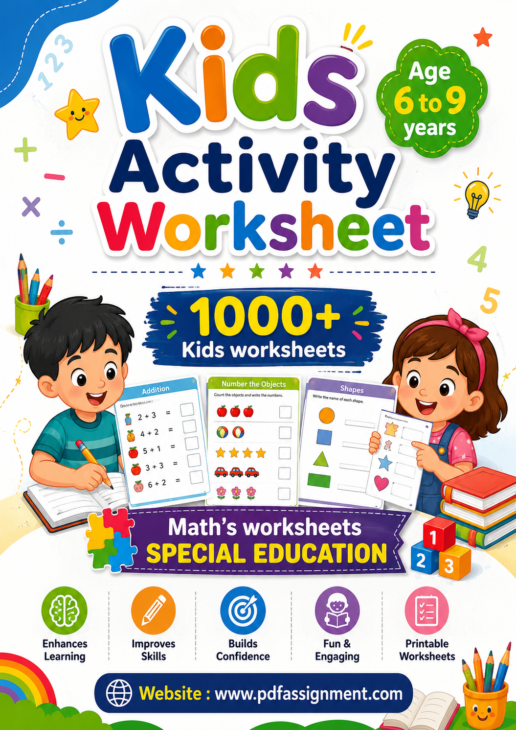 Fun kids worksheets and activities